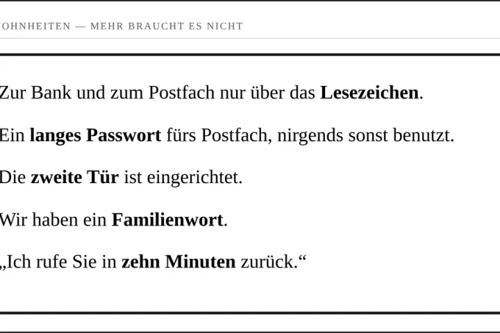 Titelbild: Sichere Passwörter — In Ruhe erklärt